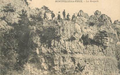 CPA FRANCE 12 "montpellier le vieux, les remparts"