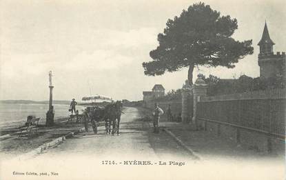 CPA FRANCE 83 " Hyères , La plage"