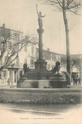 CPA FRANCE 83 " Vidauban, La fontaine de la Place Nationale"