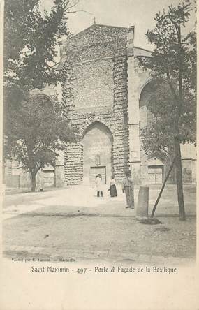 CPA FRANCE 83 " St Maximin, Porte et façade de la basilique"