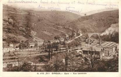 CPA FRANCE 15 "Giroux, la gare, vue générale"