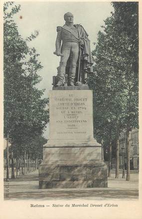 CPA FRANCE 51 " Reims, Statue du Maréchal Drouet d'Erlon"