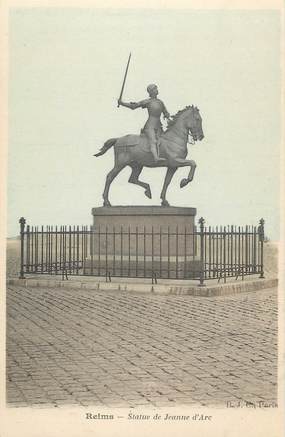 CPA FRANCE 51 " Reims, Statue de Jeanne d'Arc"