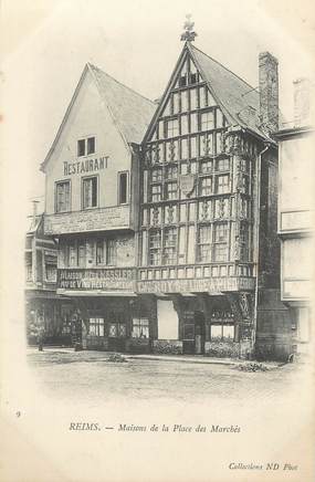 CPA FRANCE 51 " Reims, Maisons de la Place des Marchés"