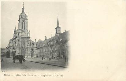 CPA FRANCE 51 " Reims, Eglise St Maurice et Hospice de la Charité"