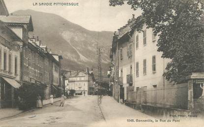 CPA FRANCE 74 "Bonneville, La rue du Pont"