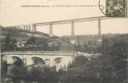 23 Creuse CPA FRANCE 23 " Busseau d'Ahun, Le viaduc du chemin de fer et le pont sur la Creuse"