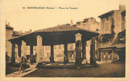 CPA FRANCE 26 " Montélimar, Place du Temple"