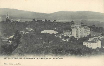 CPA FRANCE 83 "Hyères, Panorama de Costebelle, les Hôtels"