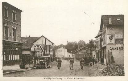 CPA FRANCE 10 " Mailly le Camp, Café Terminus"