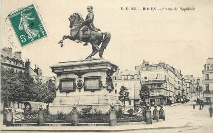 CPA FRANCE 76 "Rouen, Statue de Napoléon"