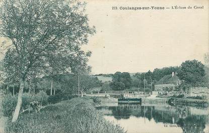 CPA FRANCE 89 "Coulanges sur Yonne, L'écluse du canal"