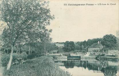 CPA FRANCE 89 "Coulanges sur Yonne, L'écluse du canal"