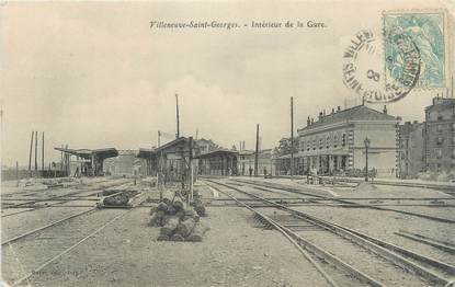 CPA FRANCE 94 " Villeneuve St Georges, Intérieur de la gare"