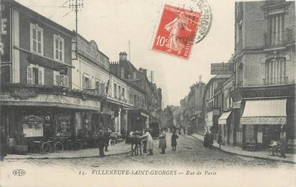 CPA FRANCE 94 " Villeneuve St Georges, Rue de Paris"