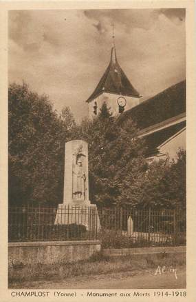 CPA FRANCE 89 " Champlost, Le monument aux morts"