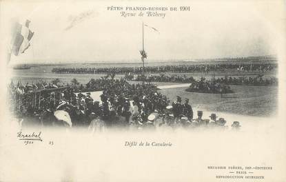 CPA FRANCE 51 " Bétheny, Fêtes Franco Russe de 1901, défilé de Cavalerie"