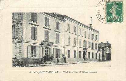 CPA FRANCE 17 " St Jean d'Angély, Hôtel des Postes et Société Générale"