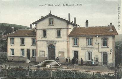 CPA FRANCE 42 " Violay, La Mairie et la Poste"