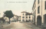 42 Loire CPA FRANCE 42 " Violay, Place de l'église et la grande rue"