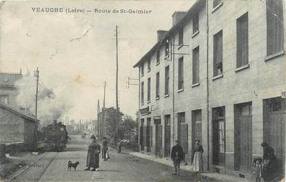 CPA FRANCE 42 " Veauche, Route de Galmier"