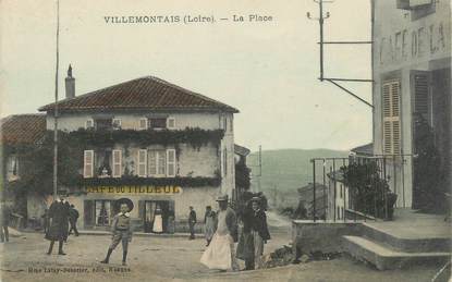 CPA FRANCE 42 " Villemontais, La place"