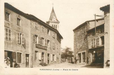 CPA FRANCE 42 " Virigneux, Place du centre"