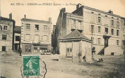 CPA FRANCE 42 " Usson en Forez, La Poste"