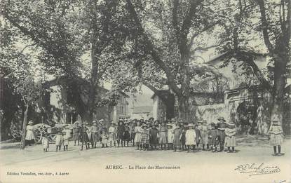 CPA FRANCE 43 " Aurec, La Place des Marronniers"