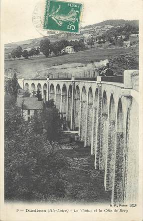 CPA FRANCE 43 " Dunières, Le viaduc et la Côte de Berg"