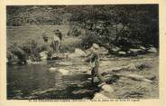 43 Haute Loire CPA FRANCE 43 " Le Chambon sur Lignon, Partie de pêche sur les bords du Lignon"