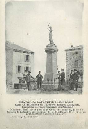 CPA FRANCE 43 " Chavaniac Lafayette, Le monument de Georges Lafayette"