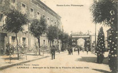 CPA FRANCE 43 "Langéac, La Fête de la Victoire le 14 juillet 1919"