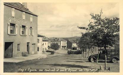 CPA FRANCE 43 " Fay sur Lignon, Rue centrale et sur le Lizieux, Hôtel des Négociants"