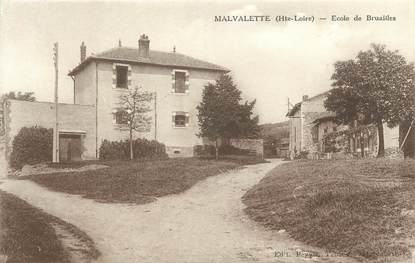 CPA FRANCE 43 "Malvalette, Ecole de Bruailles"