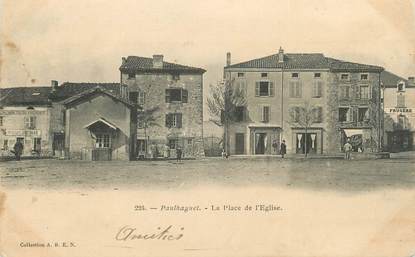 CPA FRANCE 43 " Paulhaguet, La Place de l'Eglise"