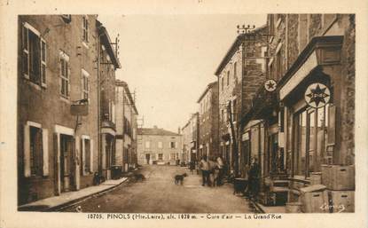 CPA FRANCE 43 " Pinols, La grande rue"