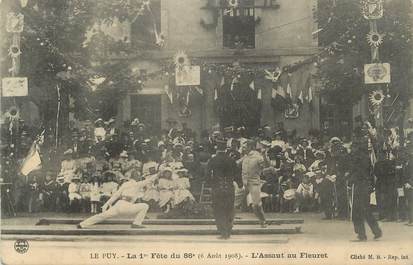 CPA FRANCE 43 " Le Puy en Velay, La première fête du 86ème, l'Assaut au Fleuret"/ ESCRIME