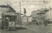 43 Haute Loire CPA FRANCE 43 " Le Puy en Velay, Statue La Fayette et vieille tour Pannesac" / TRAMWAY