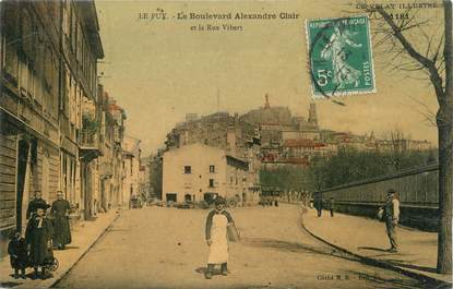 CPA FRANCE 43 " Le Puy en Velay, Le Boulevard Alexandre Clair et la Rue Vibert"