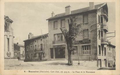 CPA FRANCE 43 " Rocoules, La place et le monument aux morts"