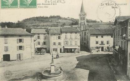 CPA FRANCE 43 " Rosières, La Place Jeanne d'Arc"