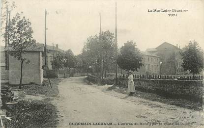 CPA FRANCE 43 " St Romain Lachalm, L'entrée du bourg"
