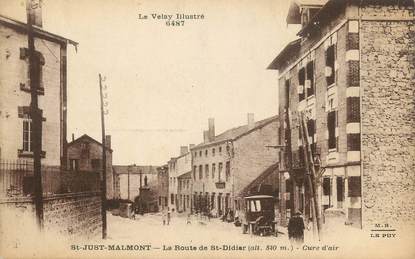 CPA FRANCE 43 " St Just Malmont, La route de St Didier"