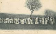 43 Haute Loire CPA FRANCE 43 " Tence, La procession des pénitents le Jeudi Saint"