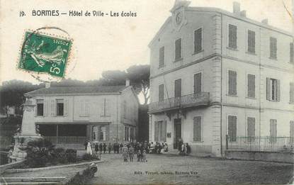 CPA FRANCE 83 " Bormes les Mimosas, Hôtel de Ville , les écoles"