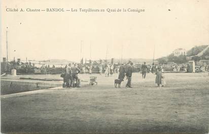 CPA FRANCE 83 " Bandol, Les torpilleurs au Quai de la Consigne"