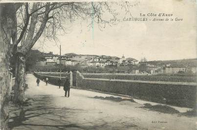 CPA FRANCE 83 " Carnoules, Avenue de la Gare" / CACHET MILITAIRE