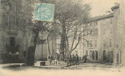 CPA FRANCE 83 " Claviers, Place St Pierre"