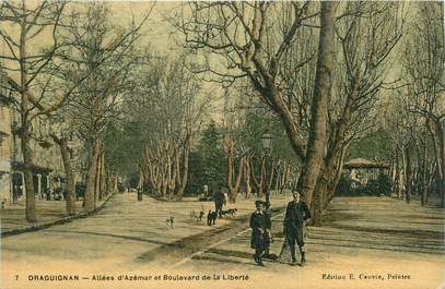 CPA FRANCE 83 " Draguignan, Allée d'Azémar et Boulevard de la Liberté"